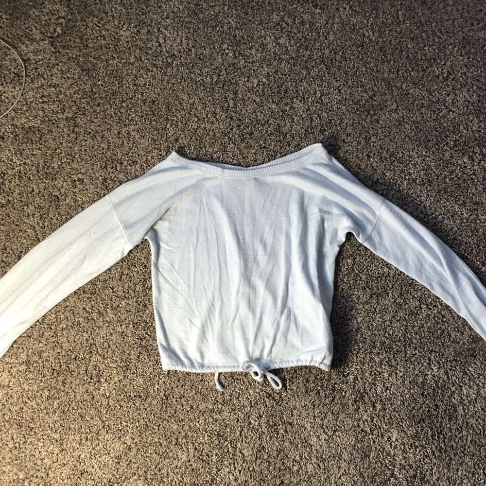Pale blue long sleeve T-shirt